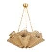 Hudson Valley Lighting Hayworth 6 Light 30.25 inch Vintage Gold Leaf Chandelier Ceiling Light