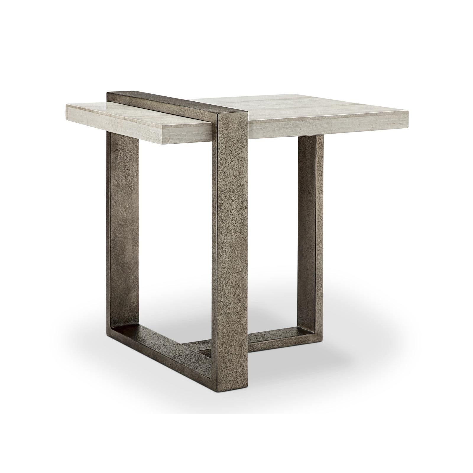Magnussen Home Wiltshire Sea Shell Rectangular End Table