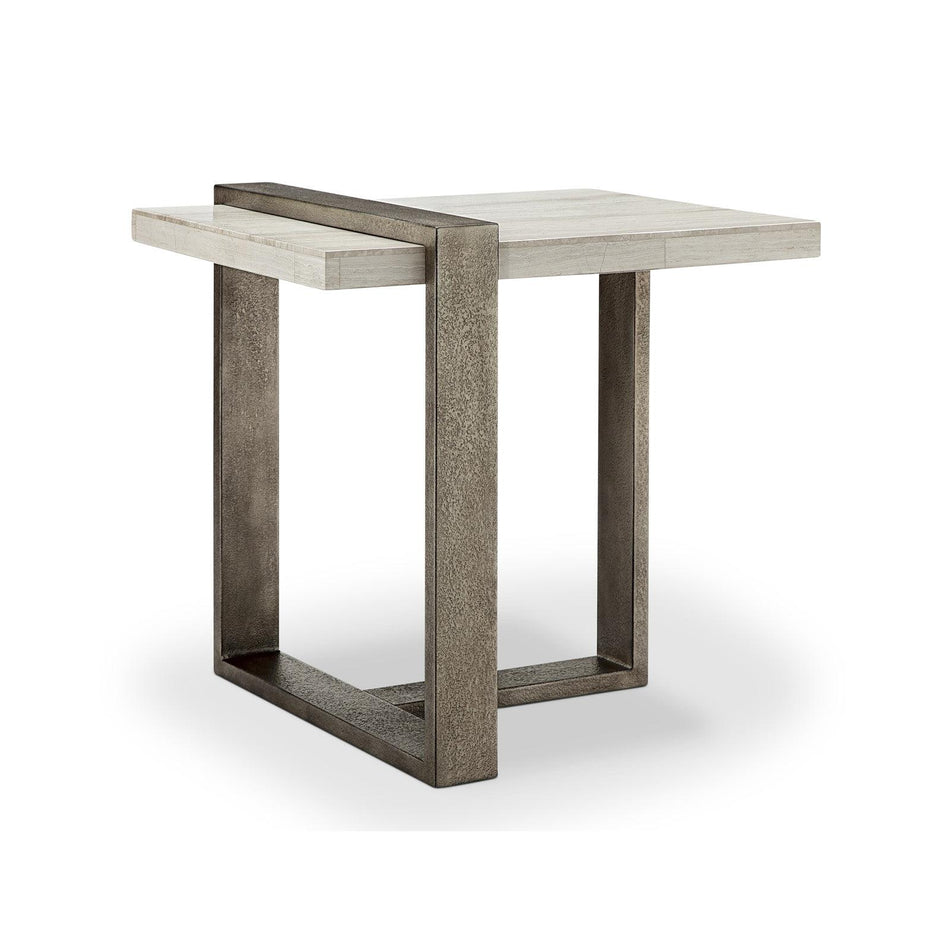 Magnussen Home Wiltshire Sea Shell Rectangular End Table