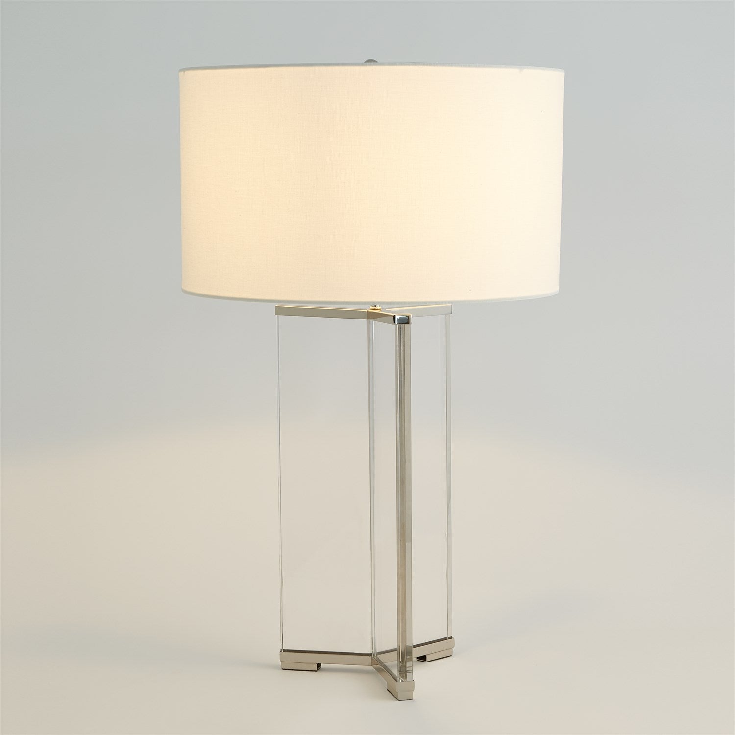 Global Views Nickel Y Table Lamp