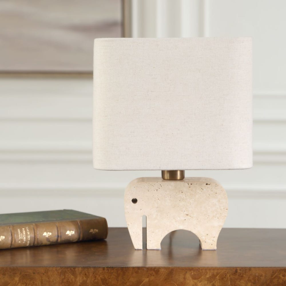 Uttermost Tusk Travertine Accent Lamp