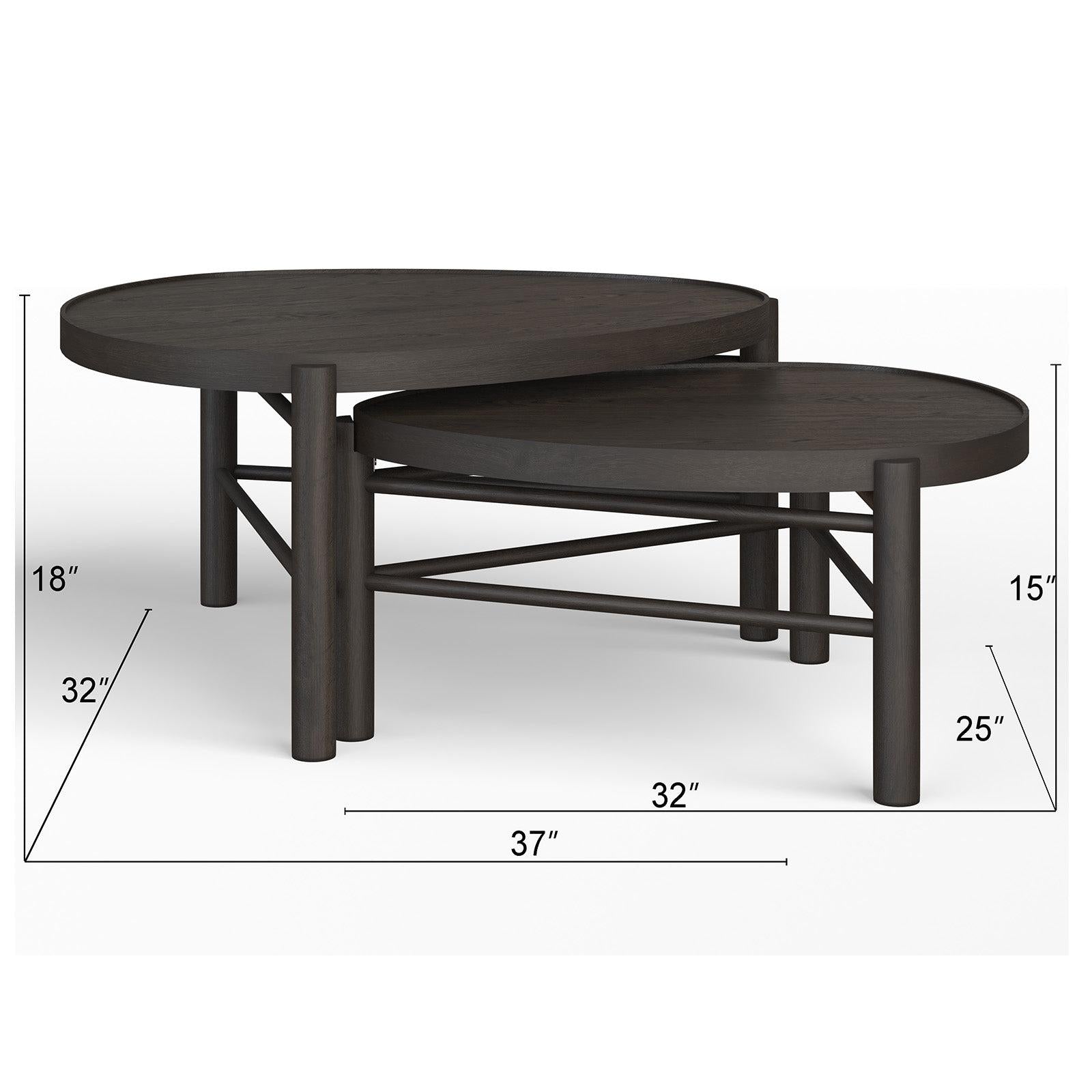 Magnussen Home Hadleigh Nesting Cocktail Table