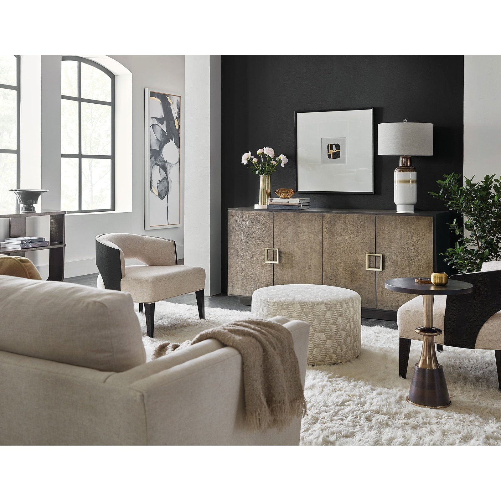 Hooker Furniture Melange Asher Four Door Entertainment Credenza