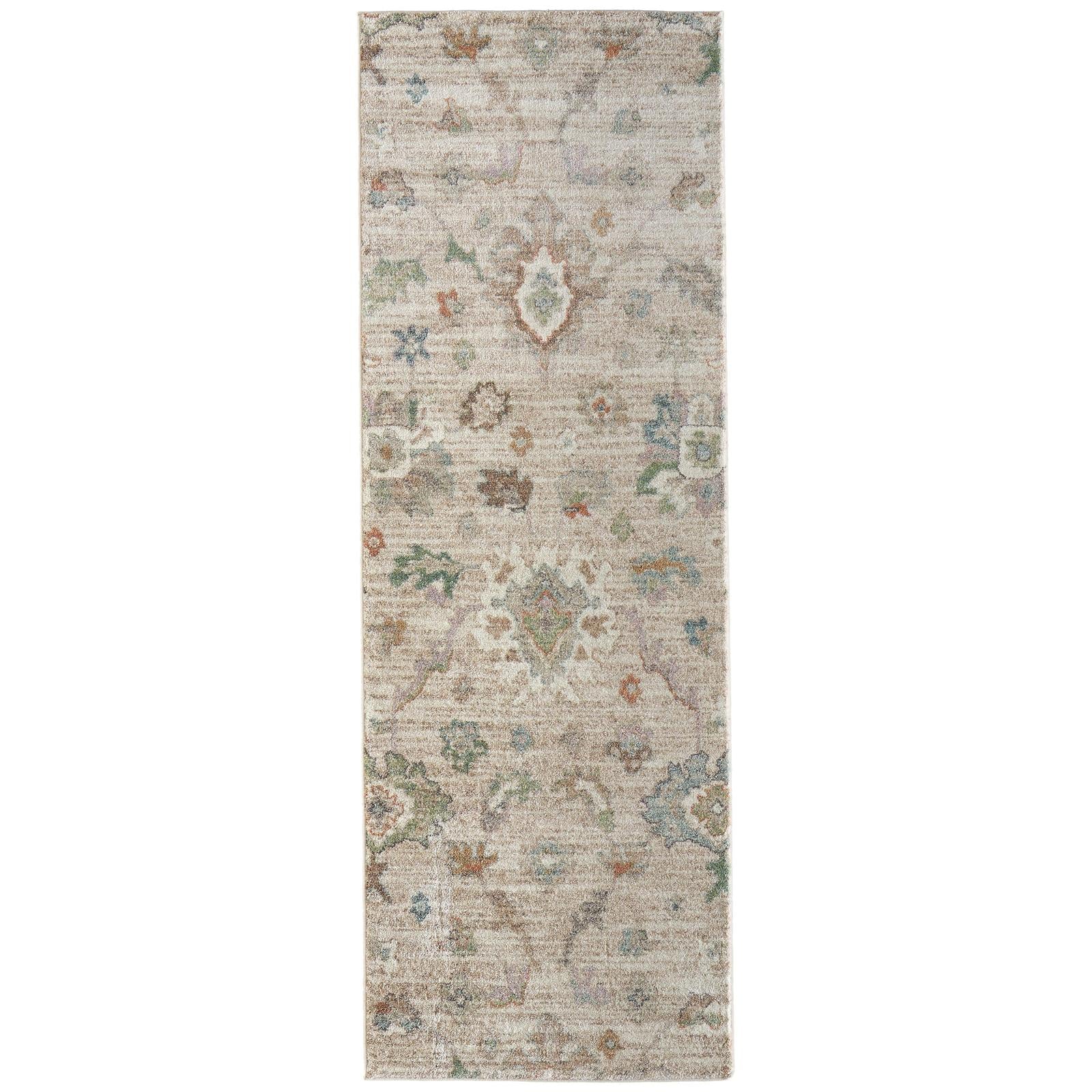 Feizy Dartmouth 39QKF Transitional Abstract Rug in Tan/Brown/Blue