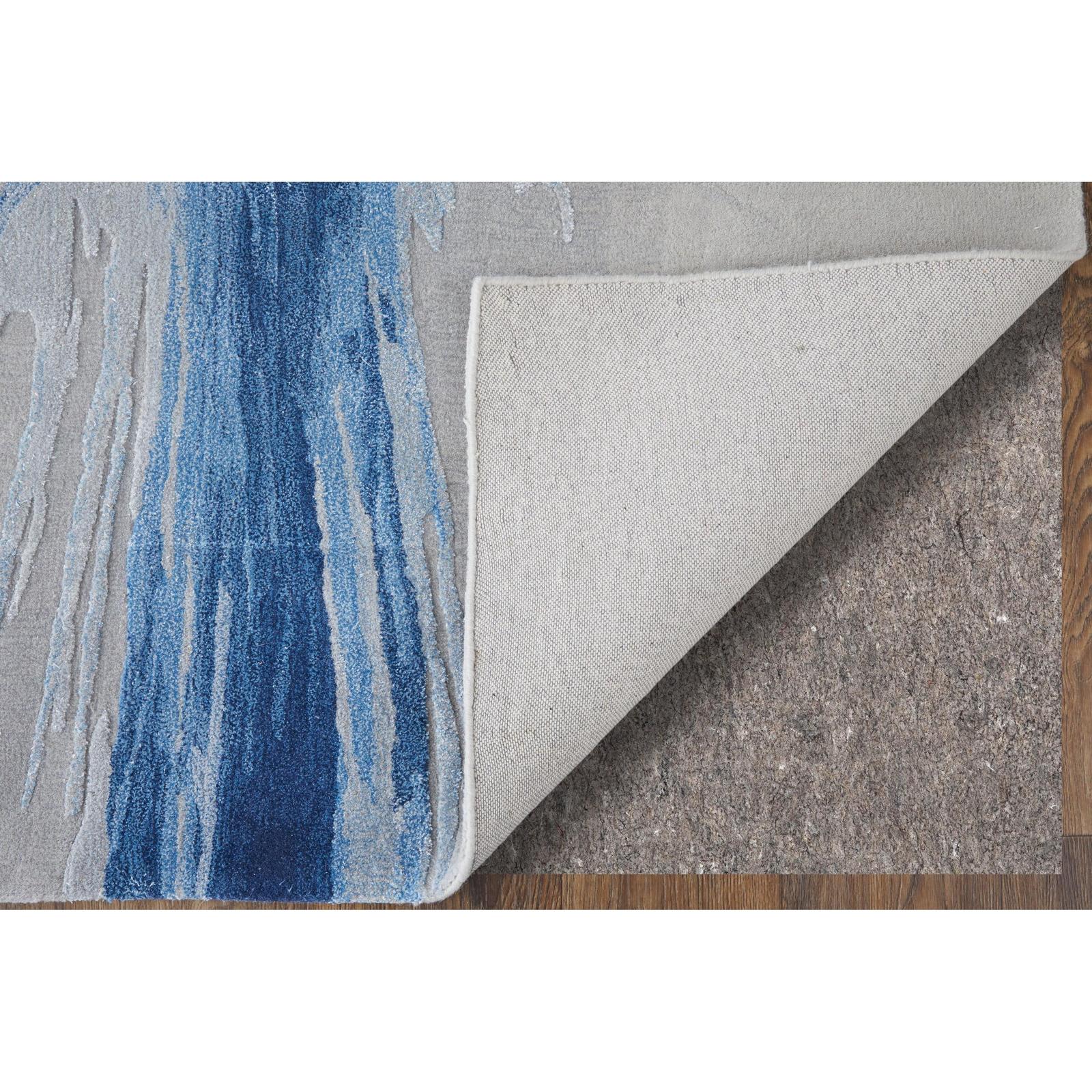 Feizy Kawai 8984F Modern Abstract Rug in Blue/Gray