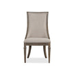 Magnussen Home Lancaster Dovetail Grey Upholstered Arm Chair Set of 2