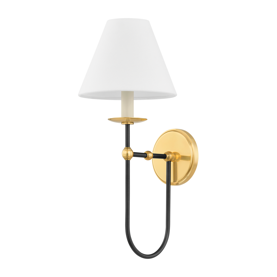 Hudson Valley Lighting Demarest 1 Light 7.75 inch Aged Brass/Distressed Bronze Wall Sconce Wall Light