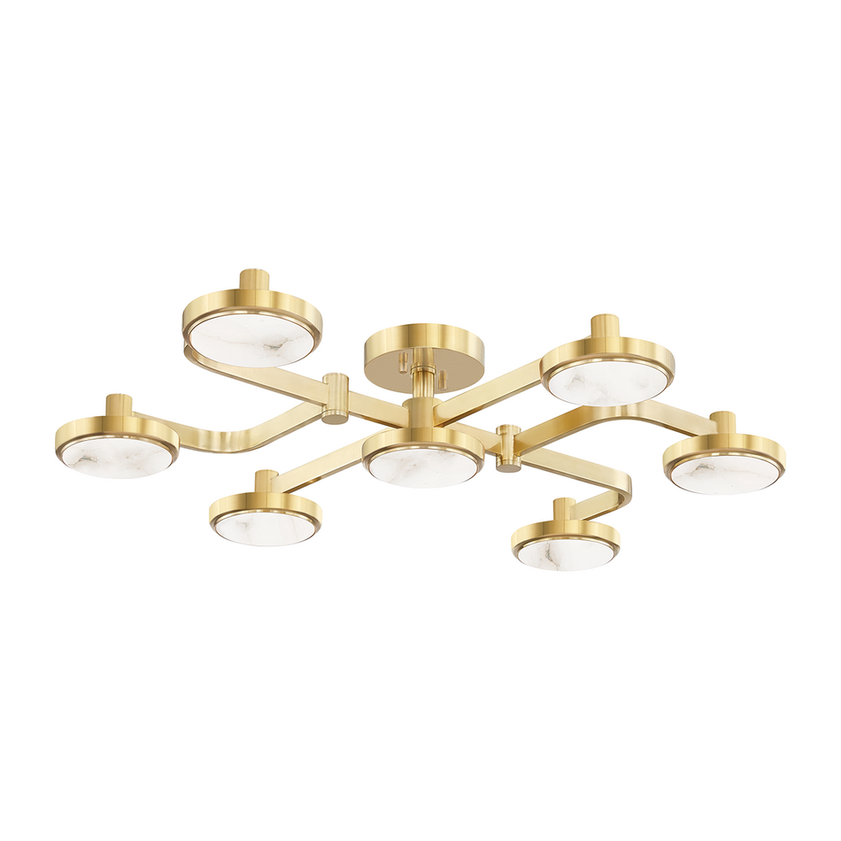 Hudson Valley Lighting Meander 7 Light 32.25 inch Semi Flush Ceiling Light
