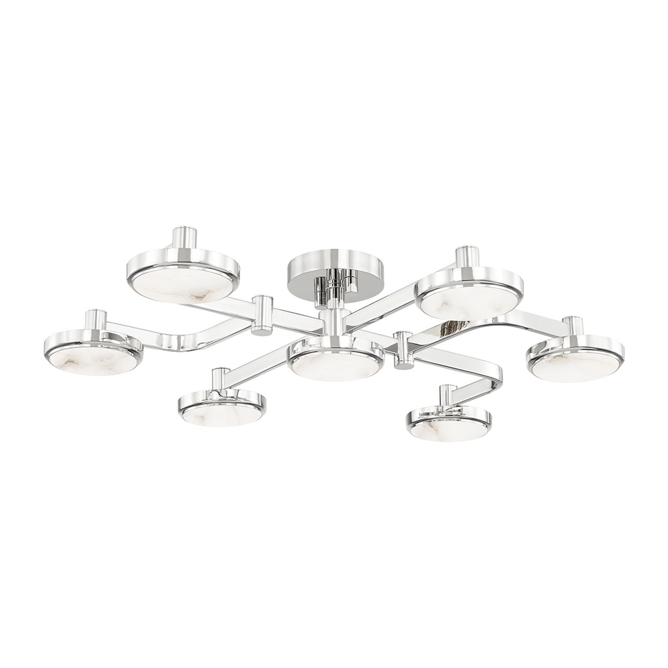 Hudson Valley Lighting Meander 7 Light 32.25 inch Semi Flush Ceiling Light