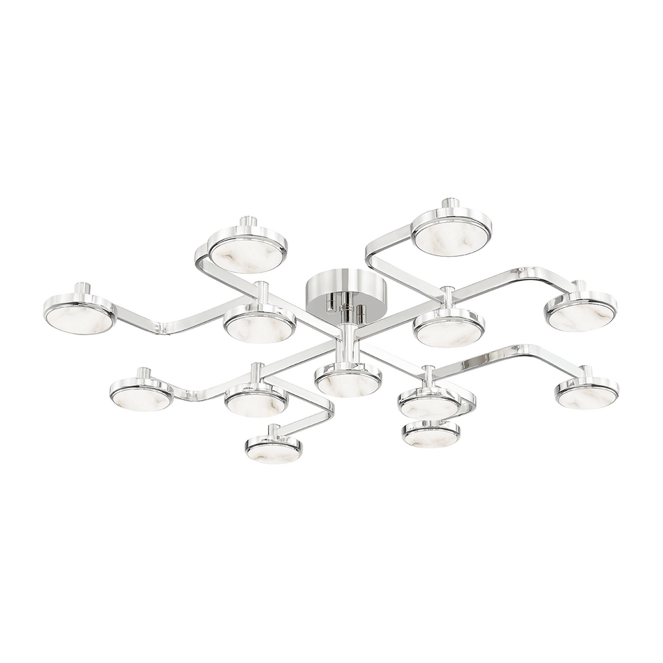 Hudson Valley Lighting Meander 13 Light 43.25 inch Semi Flush Ceiling Light
