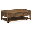 Magnussen Home Bay Creek Toasted Nutmeg Cocktail Table With Casters