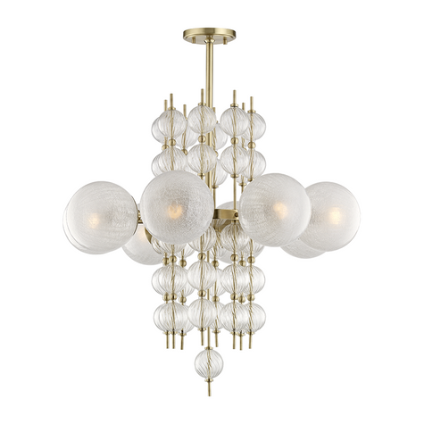 Hudson Valley Lighting Calypso 8 Light 33.5 inch Chandelier Ceiling Light