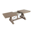 Magnussen Home Paxton Place Dovetail Grey Extendable Trestle Dining Table