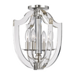 Hudson Valley Lighting Arietta 4 Light 12.5 inch Polished Nickel Semi Flush Ceiling Light Clearance