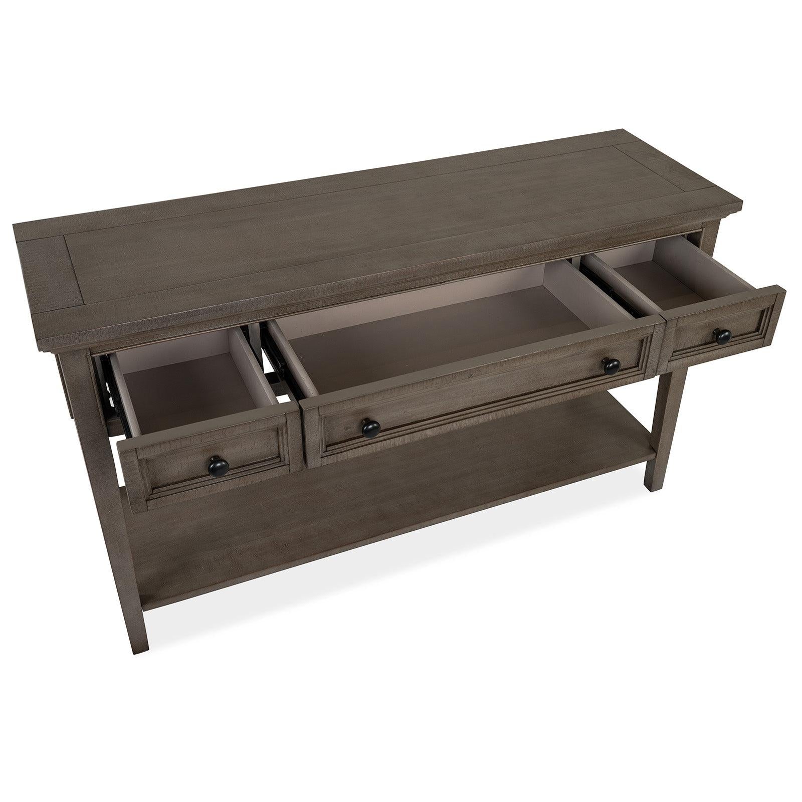 Magnussen Home Paxton Place Dovetail Grey Rectangular Sofa Table
