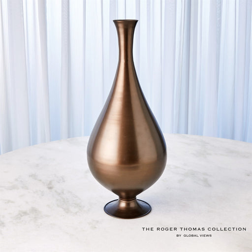 Global Views Bronzino Baluster Vase - Bronze