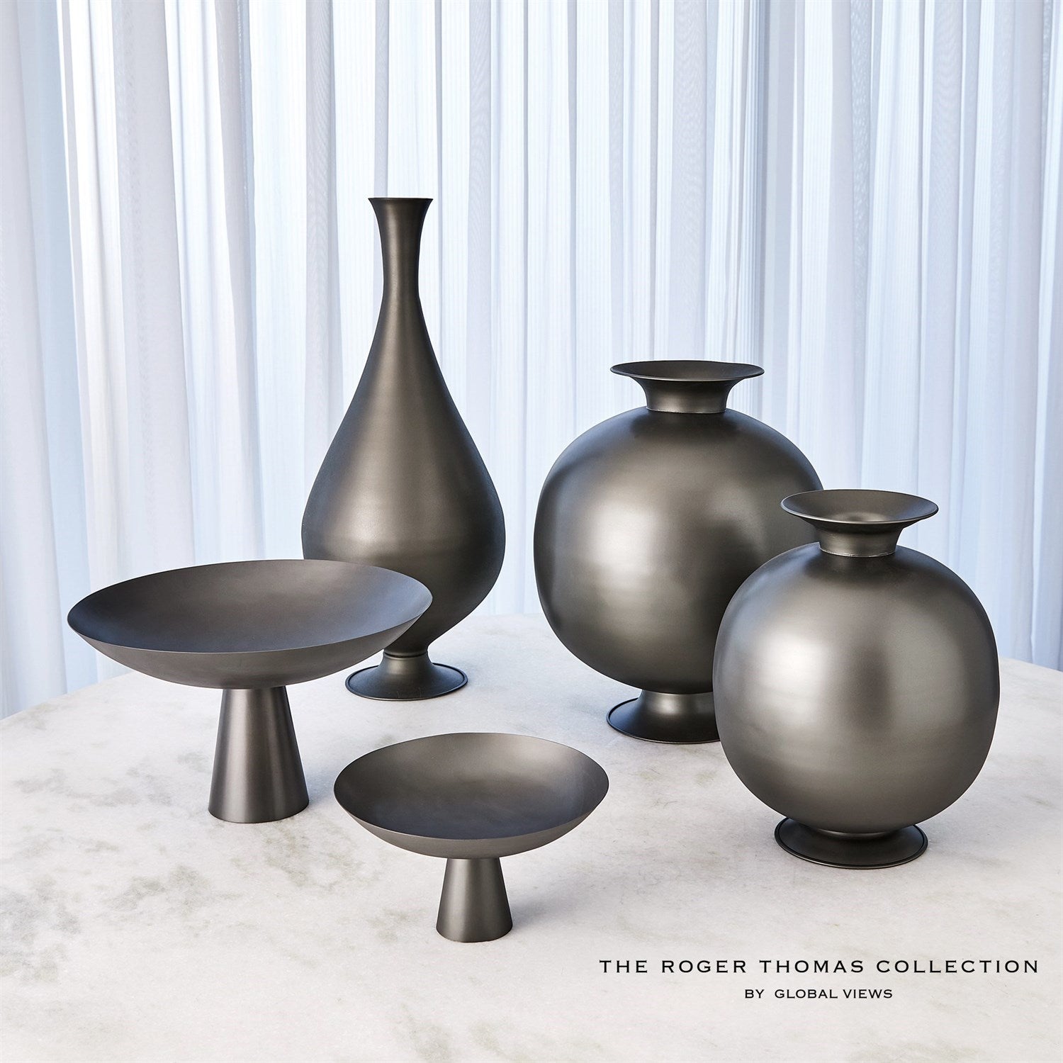 Global Views Bronzino Orb Vase and Bowl