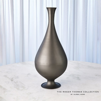 Global Views Bronzino Baluster Vase - Gunmetal Clearance