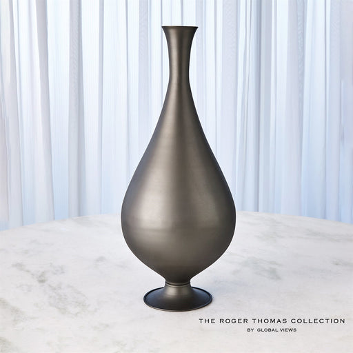 Global Views Bronzino Baluster Vase - Gunmetal