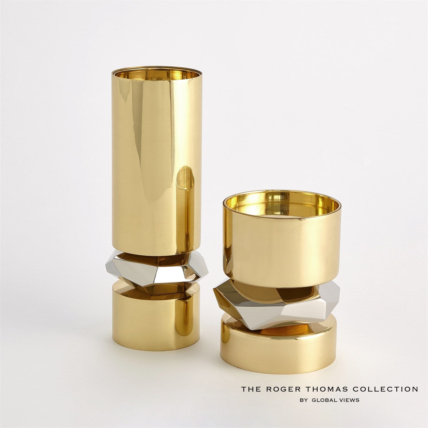 Global Views Romano Brass Candle Holder
