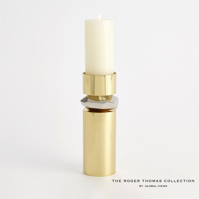 Global Views Romano Brass Candle Holder