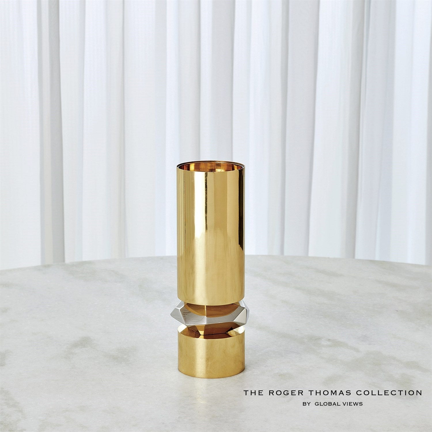 Global Views Romano Brass Candle Holder