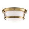 Hudson Valley Lighting Newport 2 Light 13 inch Aged Brass Flush Mount Ceiling Light