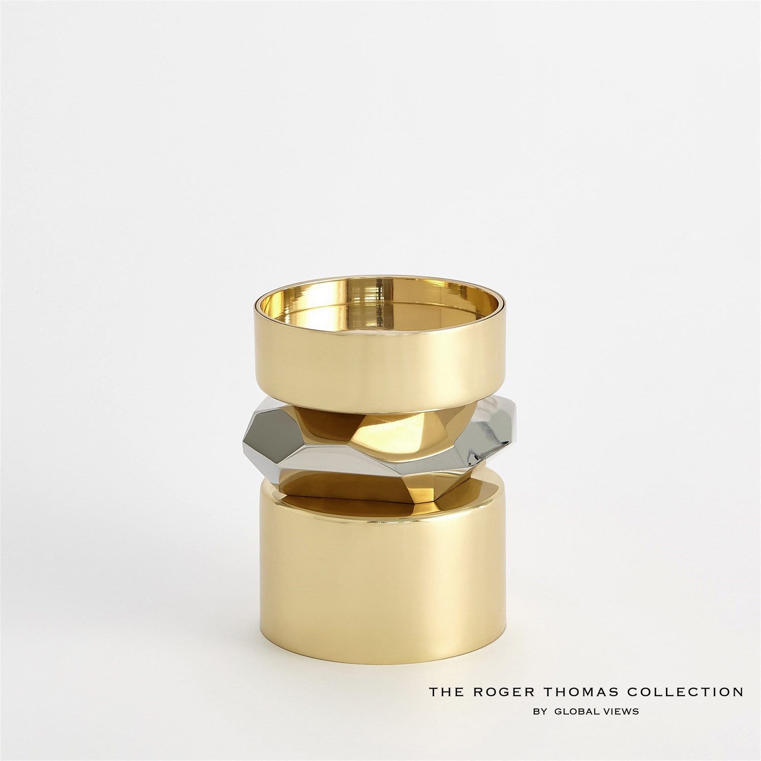 Global Views Romano Brass Candle Holder