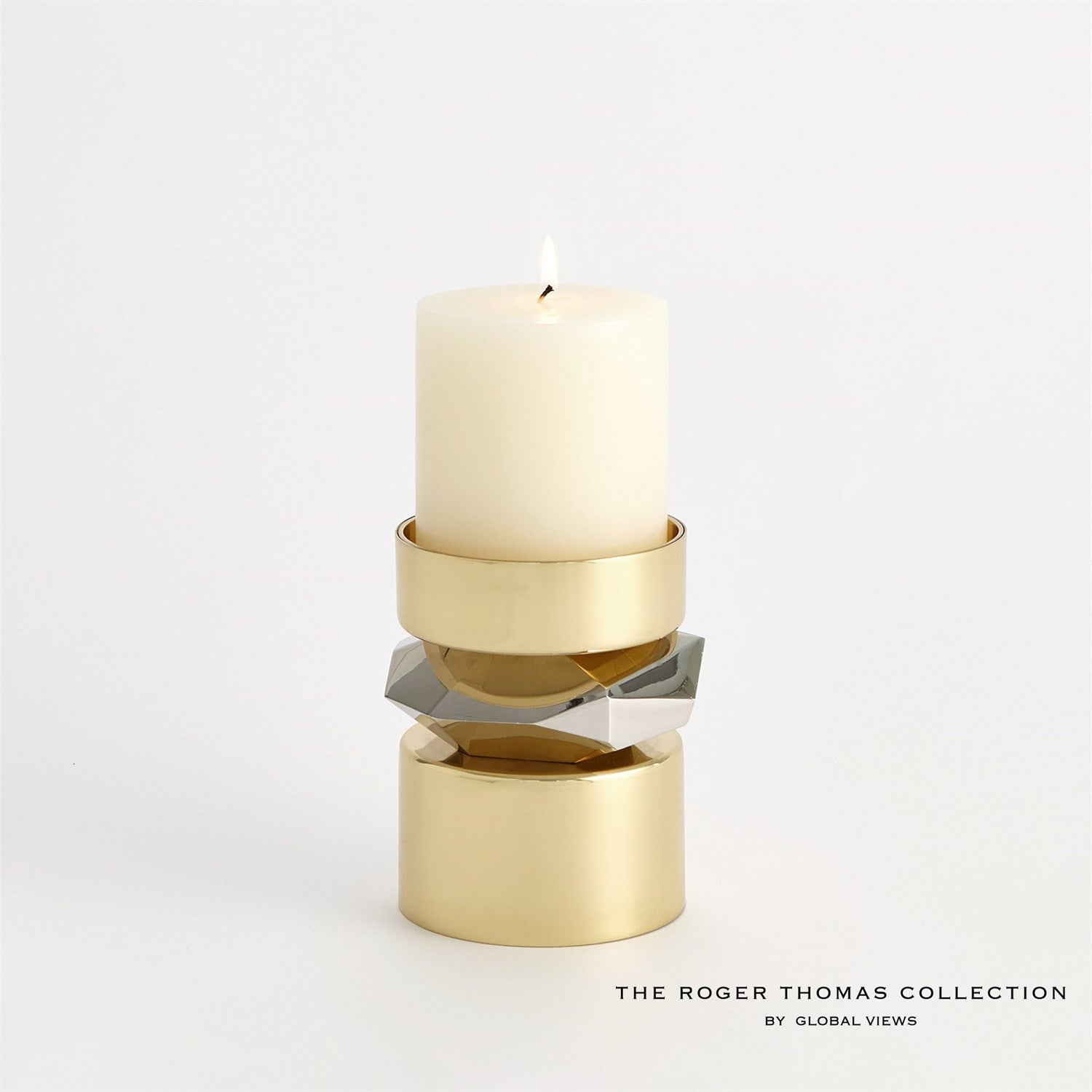 Global Views Romano Brass Candle Holder