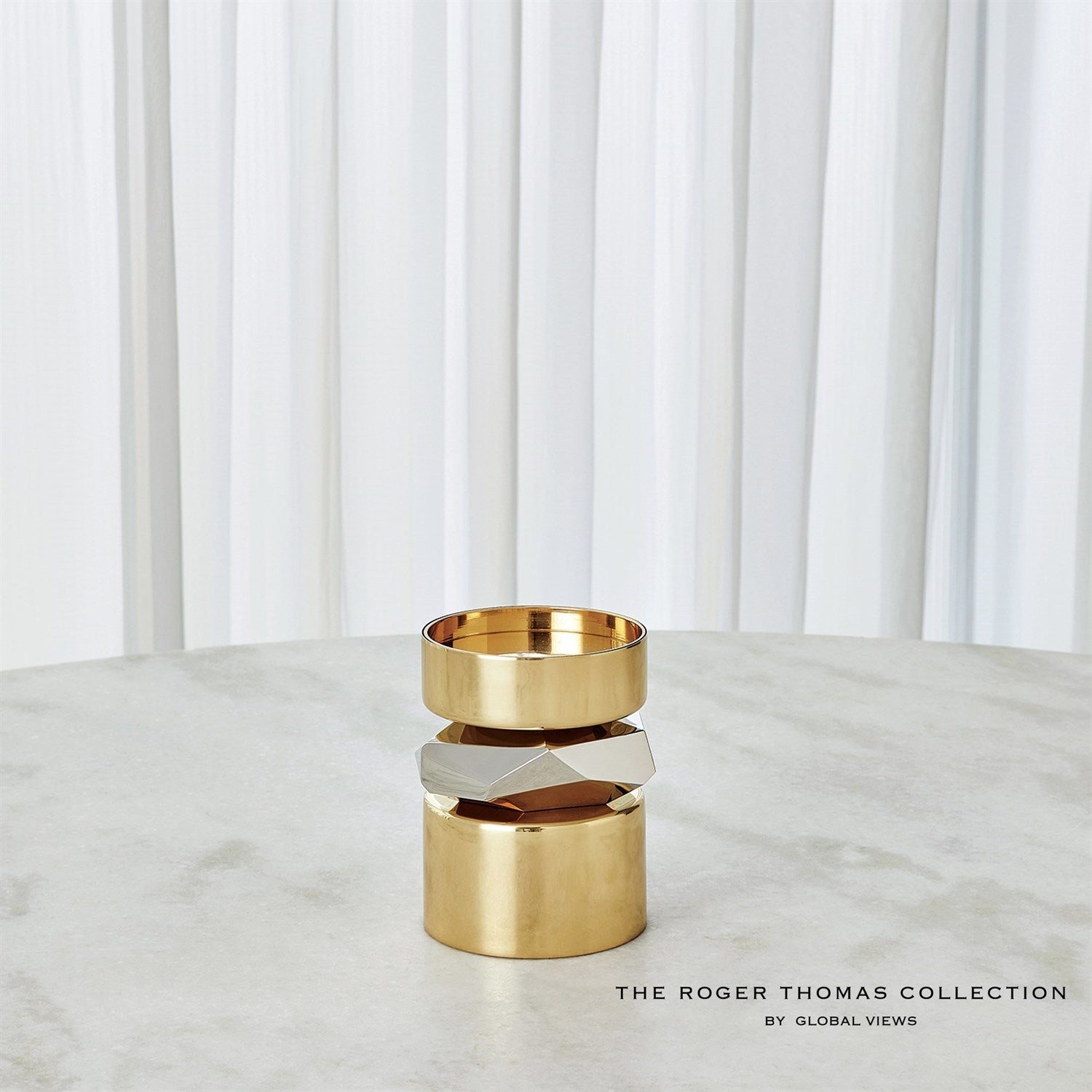 Global Views Romano Brass Candle Holder