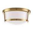 Hudson Valley Lighting Newport 3 Light 15 inch Aged Brass Flush Mount Ceiling Light
