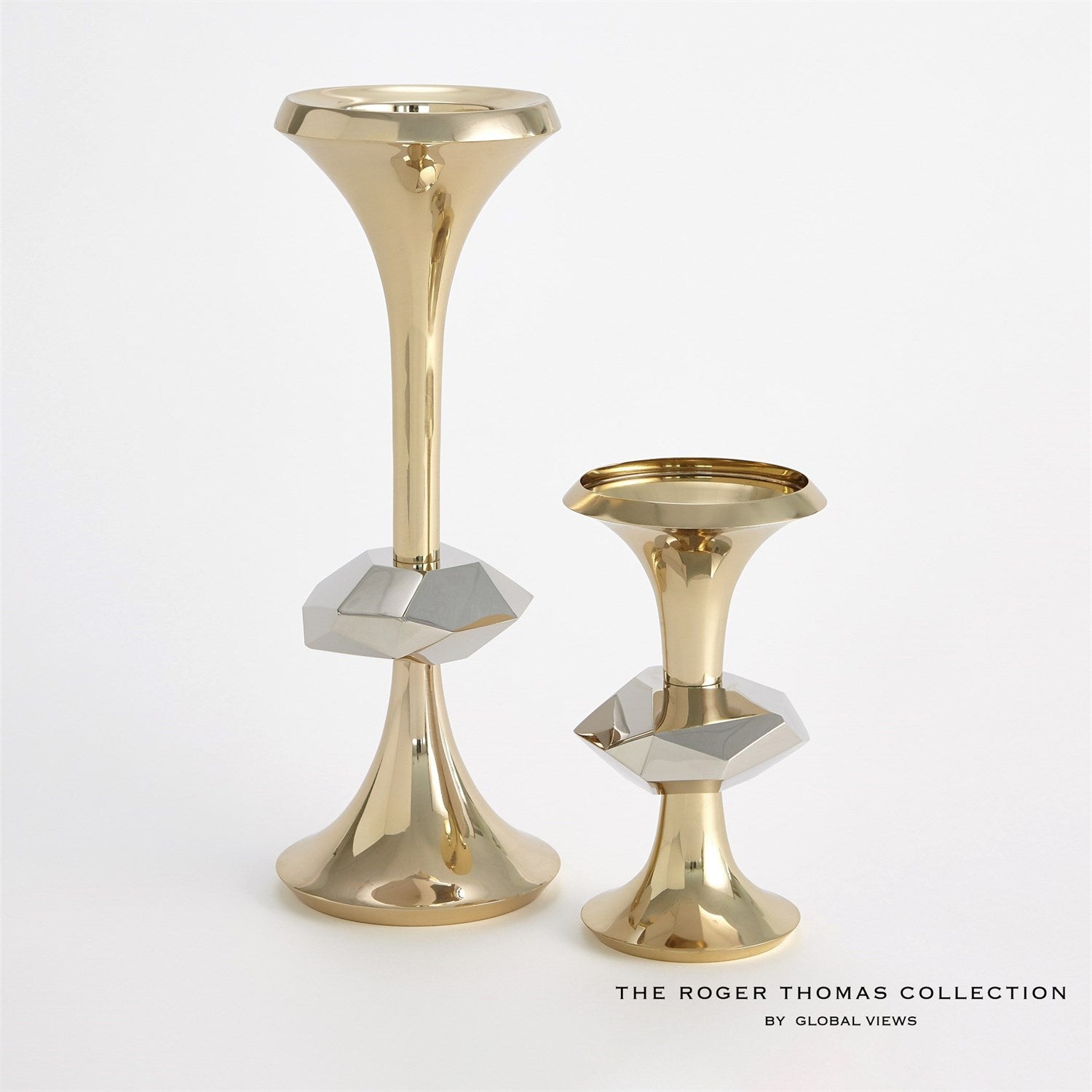 Global Views Gabriel Brass Candle Holder