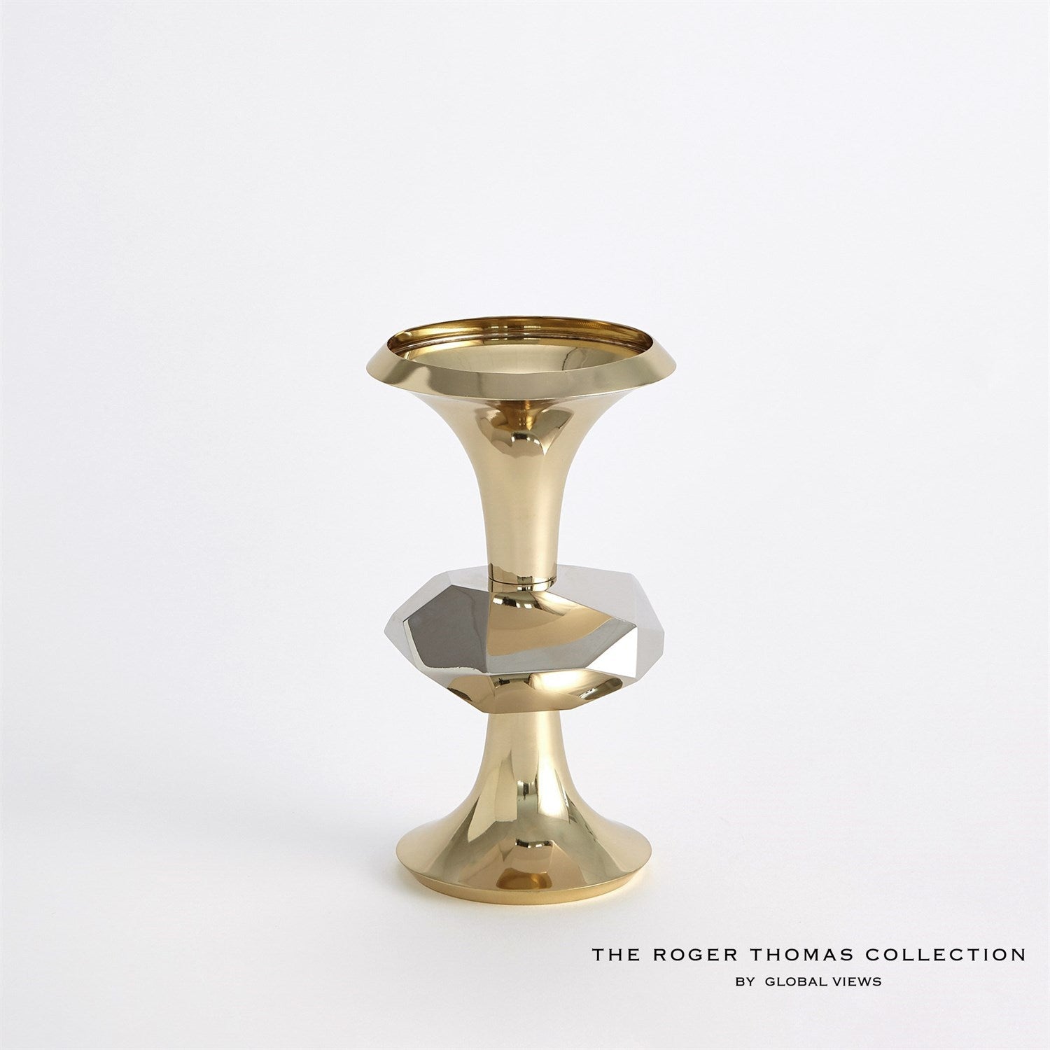 Global Views Gabriel Brass Candle Holder Clearance