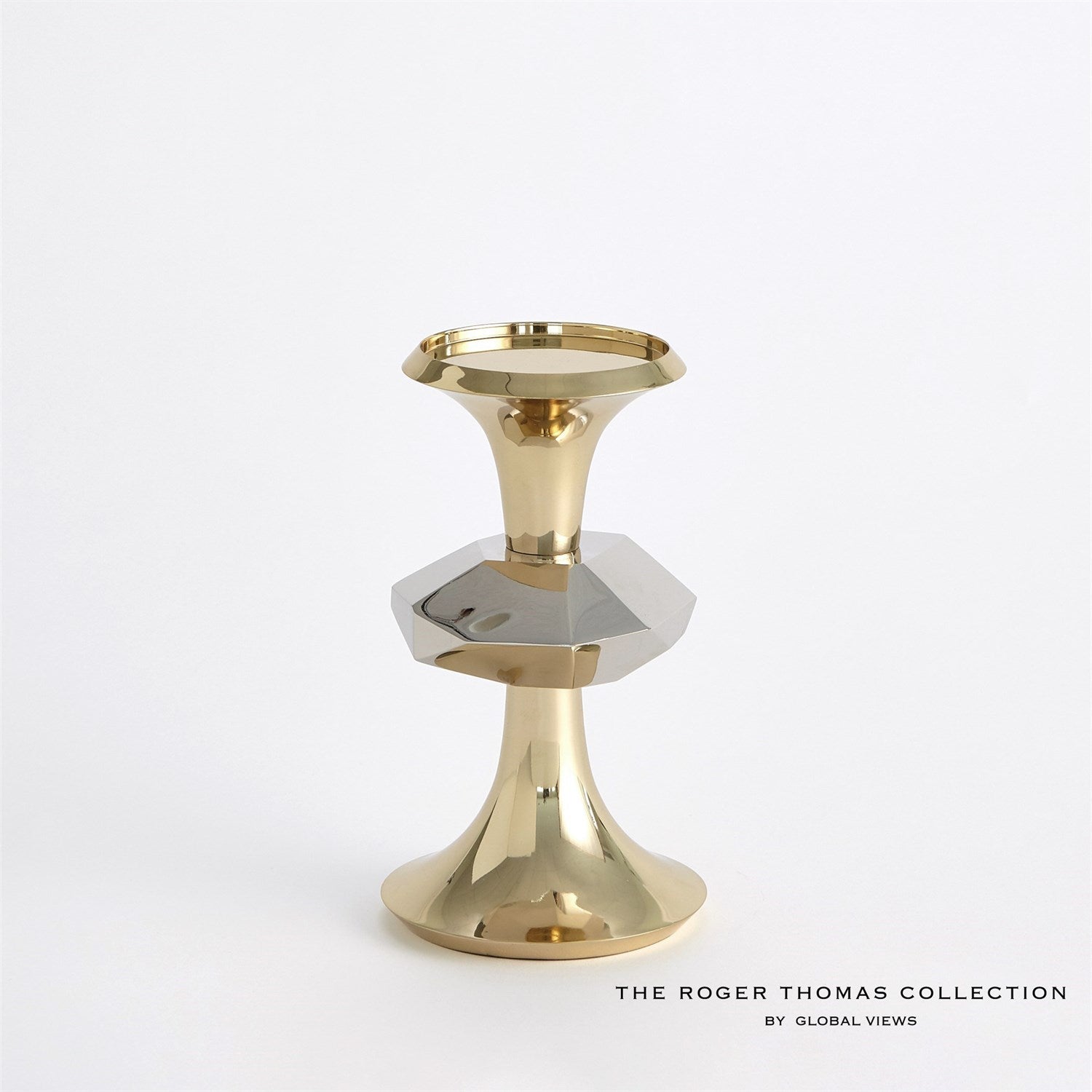Global Views Gabriel Brass Candle Holder