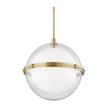 Hudson Valley Lighting Northport 1 Light 22 inch Aged Brass Pendant Ceiling Light