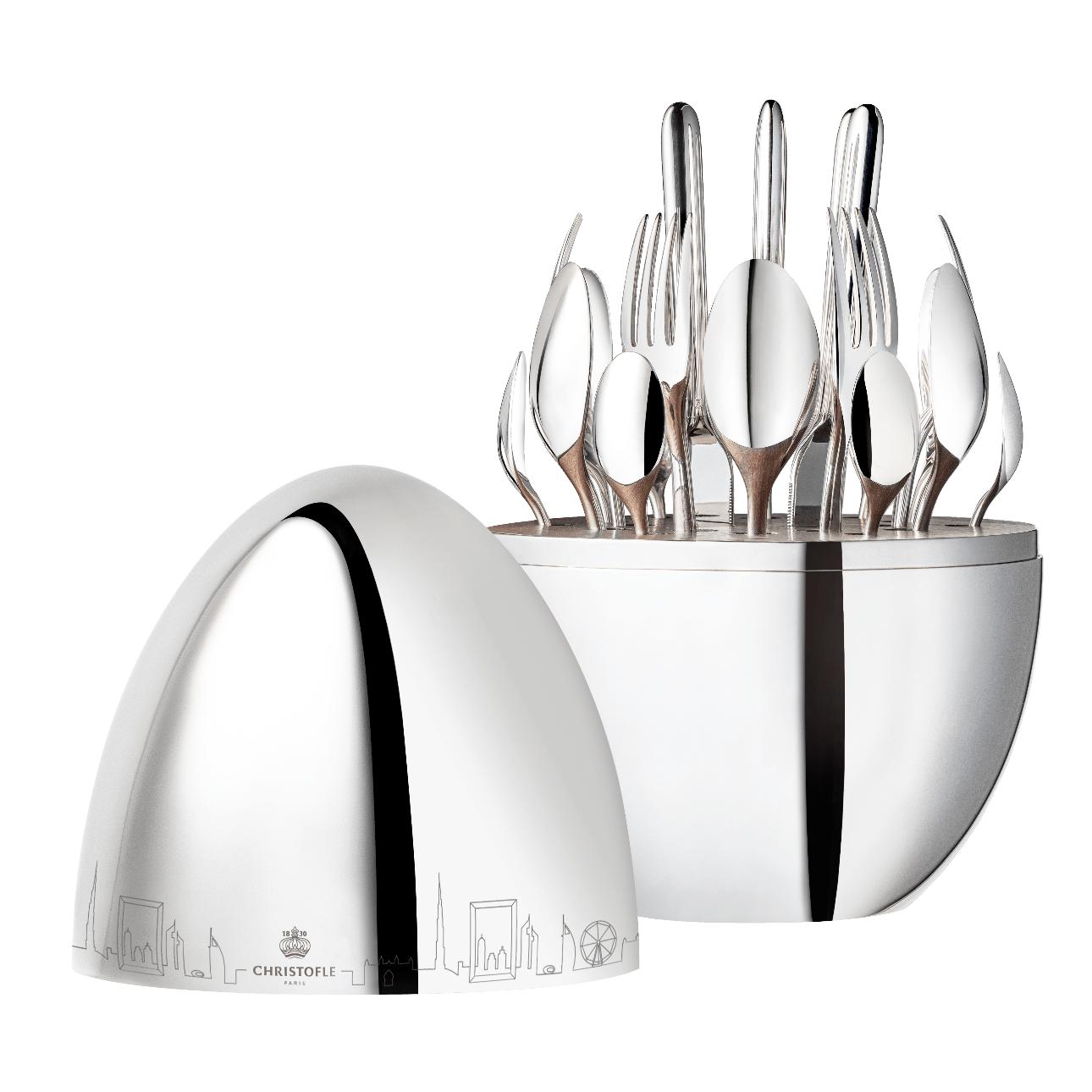 Christofle MOOD Silver Plated Skyline - 24 Pieces