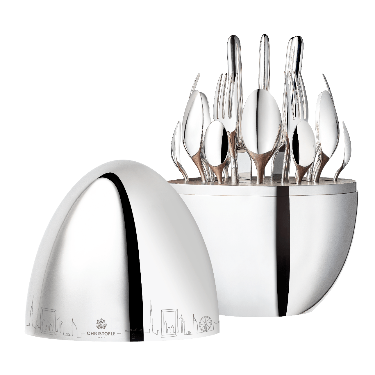 Christofle MOOD Silver Plated Skyline - 24 Pieces
