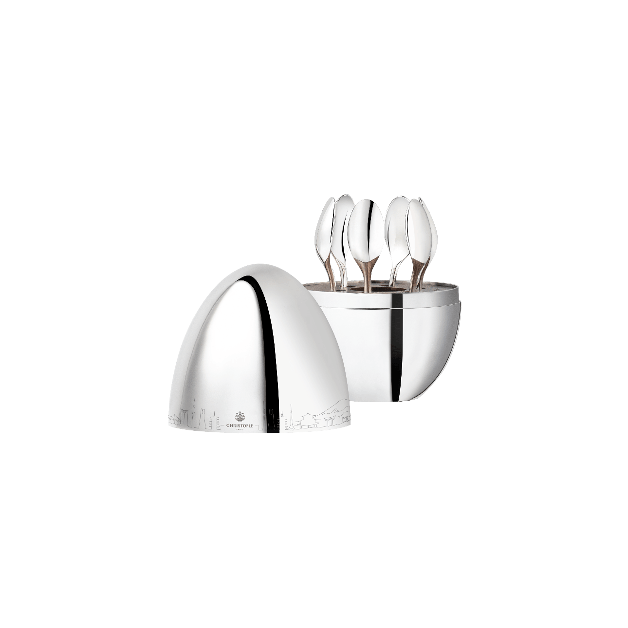 Christofle MOOD Silver Plated Coffee Skyline - 6 Pieces
