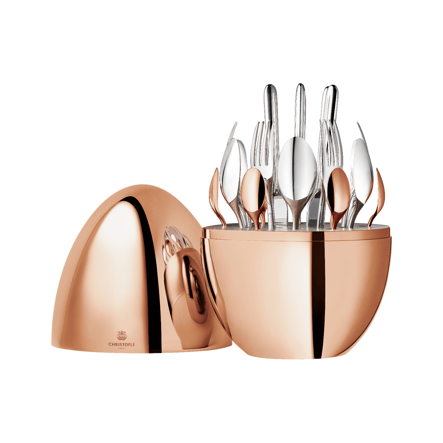 Christofle Mood Precious 24-Piece Rose Gold Flatware Set