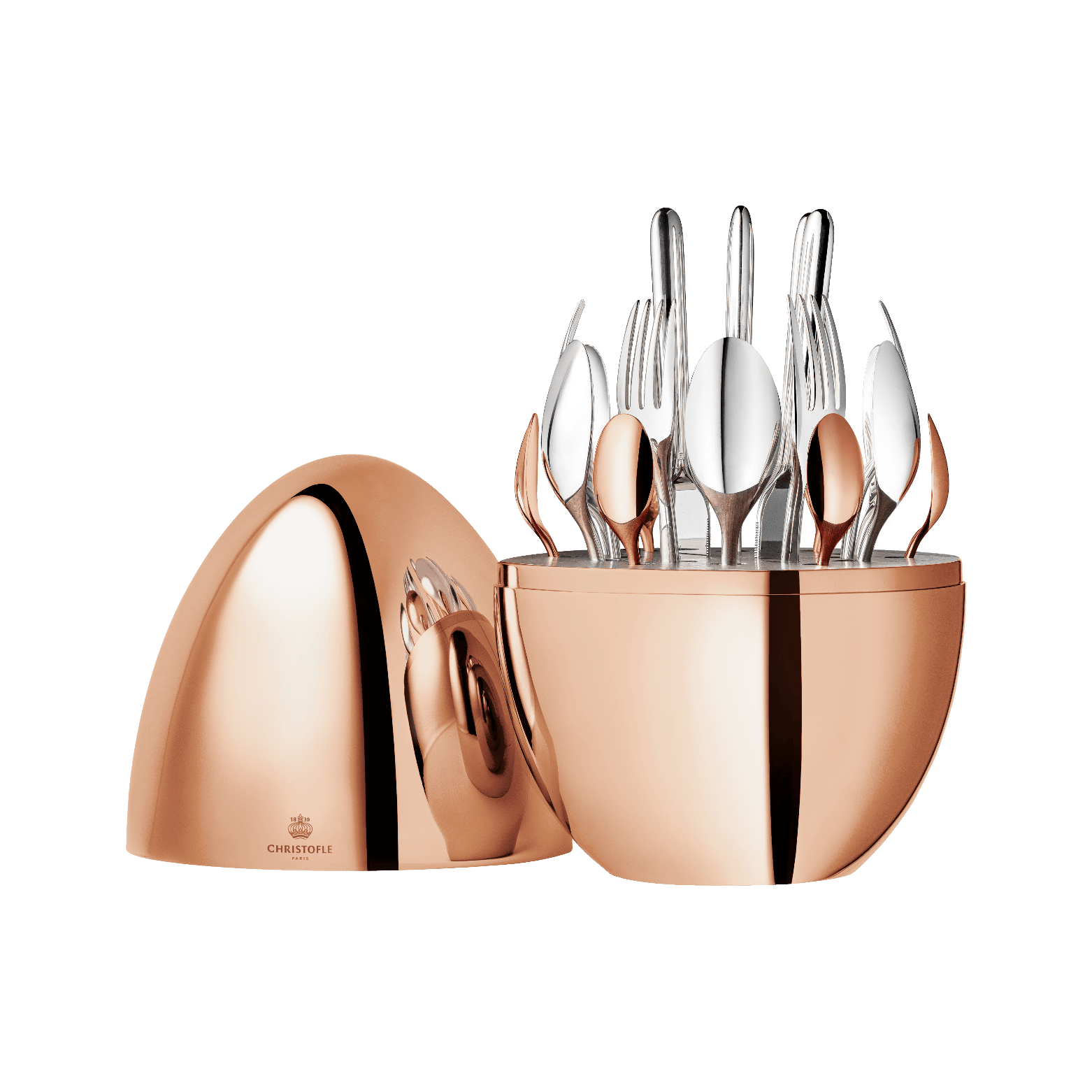 Christofle Mood Precious 24-Piece Rose Gold Flatware Set