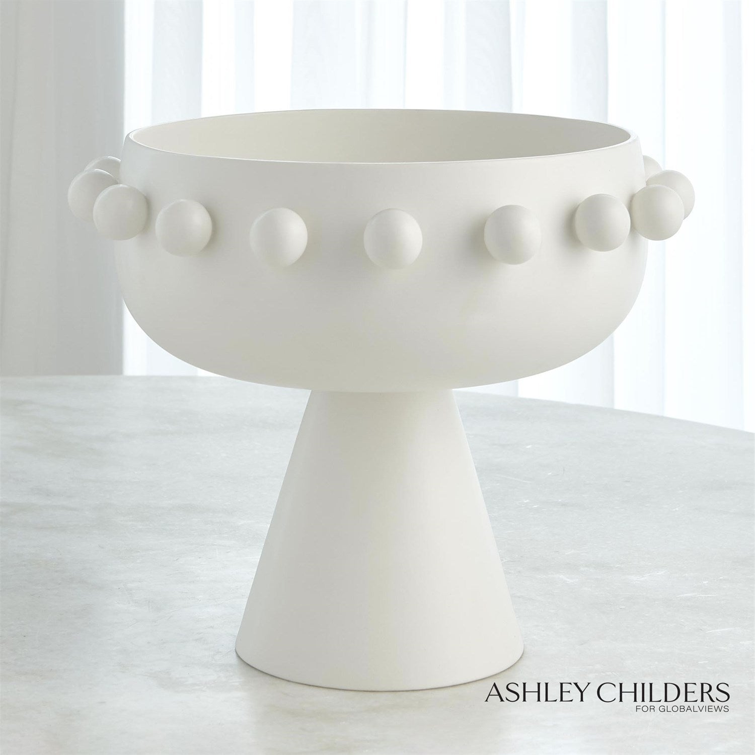 Global Views Spheres Collection Footed Bowl by Ashley Childers