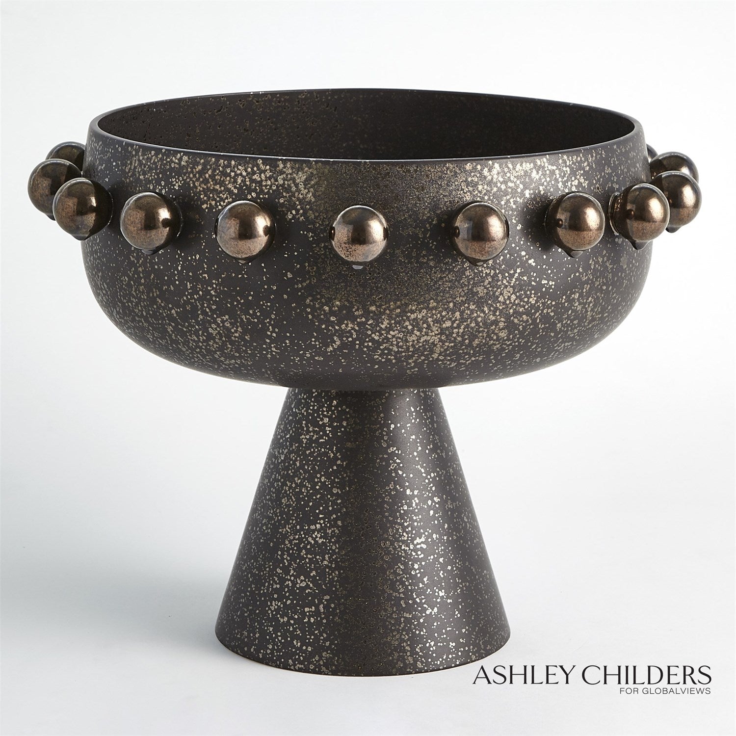 Global Views Spheres Collection Footed Bowl by Ashley Childers