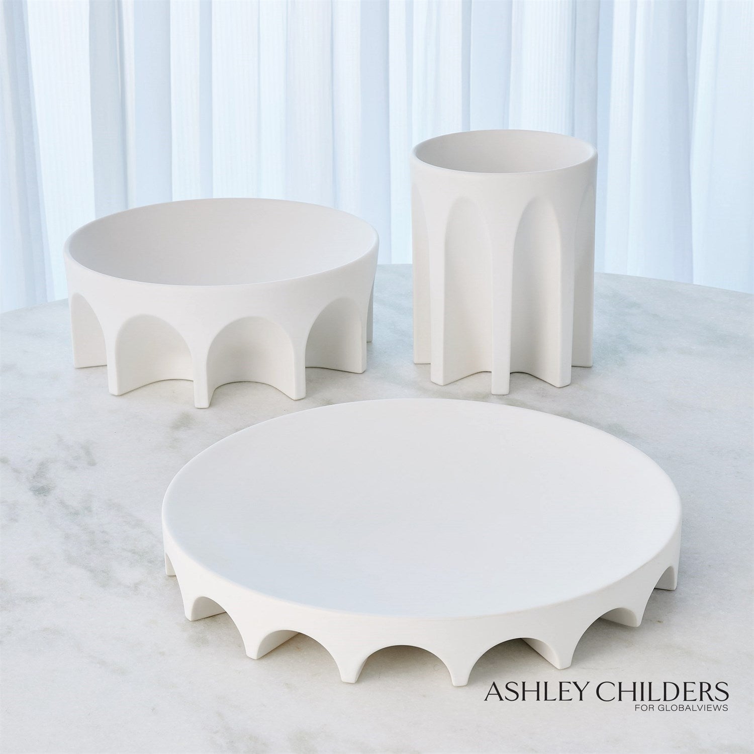 Global Views Arches Tabletop Pedestal by Ashley Childers