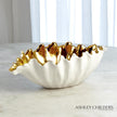 Global Views White Gold Organic Wave Oval Bowl