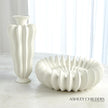 Global Views Matte White Spicchi Line Vase