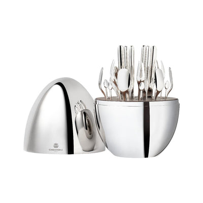 Christofle Mood Party 24-Piece Silver-Plated Flatware Set with Chest