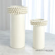 Global Views White Spike Cylinder Vase