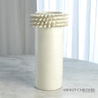 Global Views White Spike Cylinder Vase