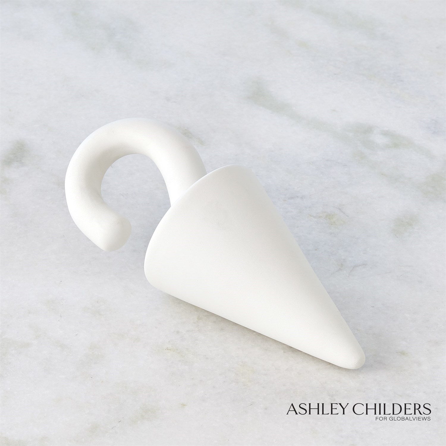 Global Views Matte White Cone Drop