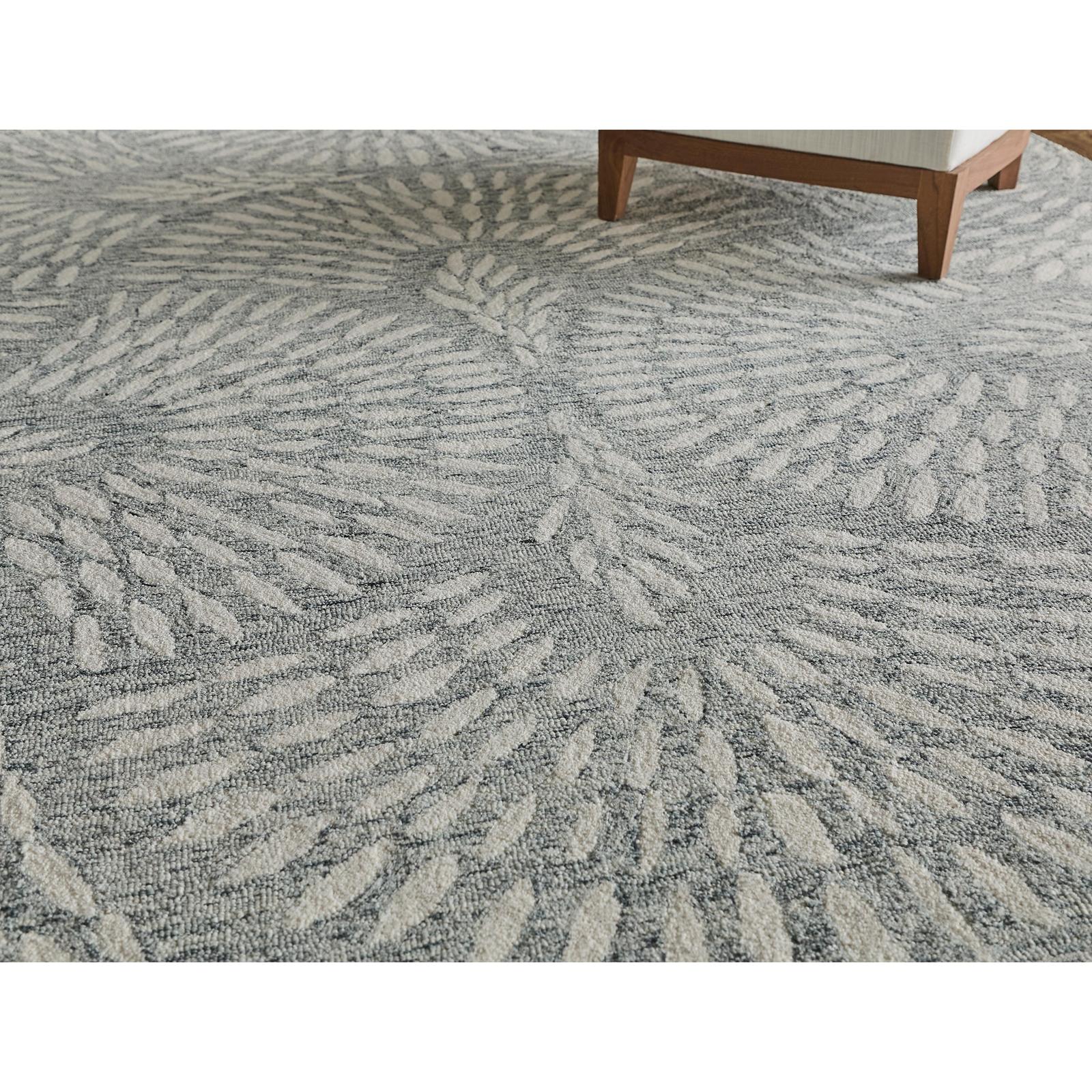 Feizy Wallace 8A38F Modern Floral & Botanical Rug in Gray/Ivory